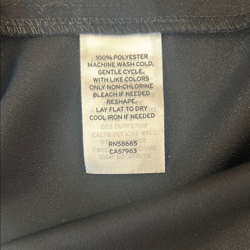 Halogen Raw Edge Black Tank Top with V-Neckline Front & Back Size S - Picture 11 of 11